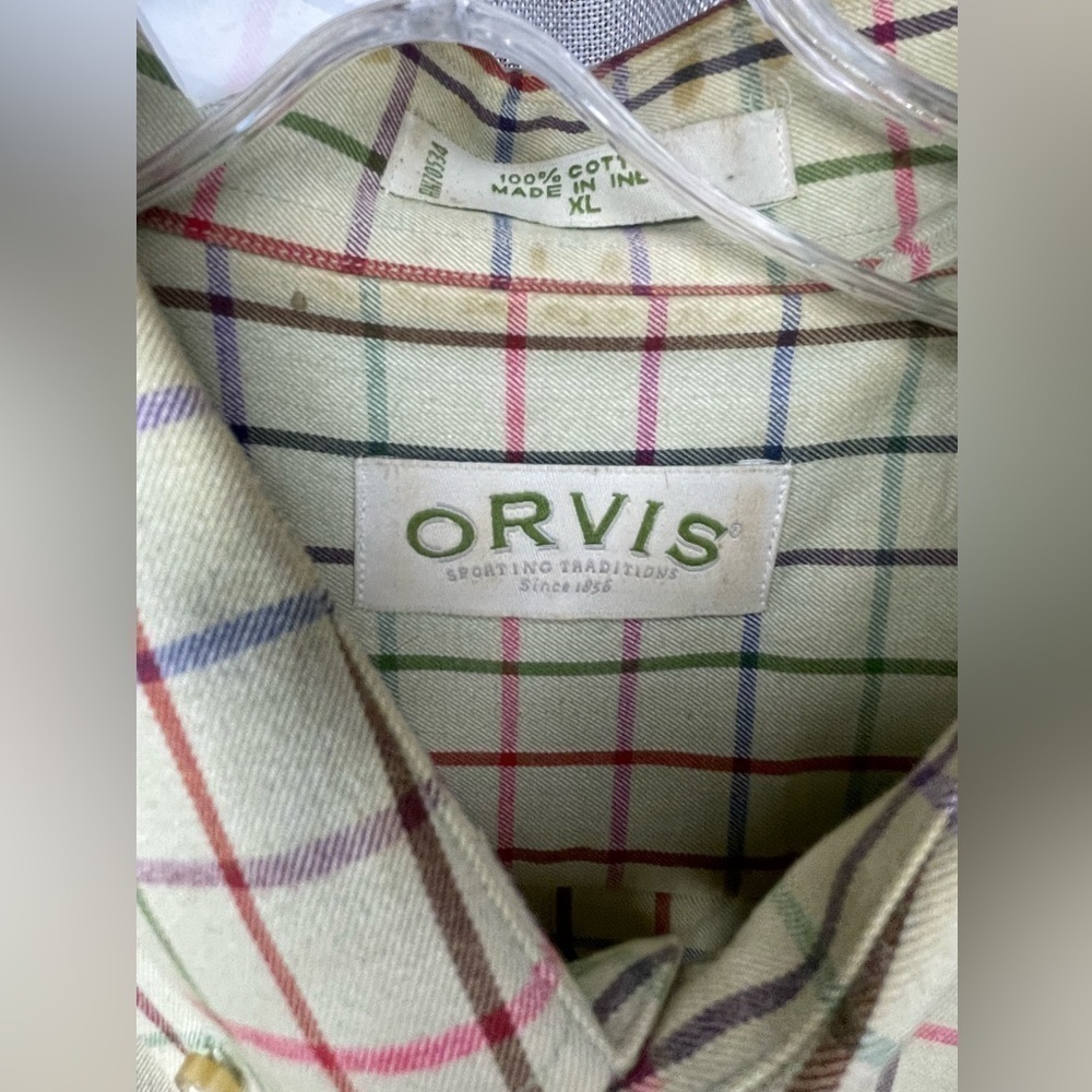 Orvis Shirt Mens XL Plaid Long Sleeve Button Down Fishing shirt‌‌‌‌‌‌‌‌ - Picture 2 of 7